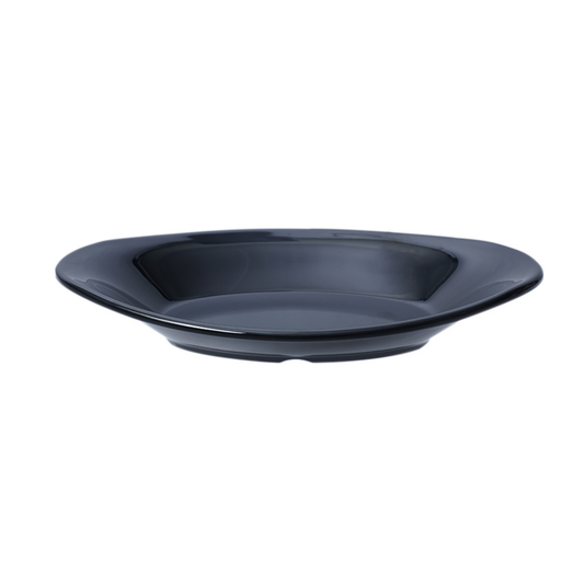 [36-474B] Vague Black Melamine Salad Oval Platter 9.7 x 16.4 cm