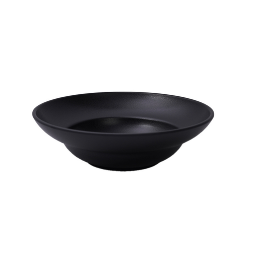 [36-547MT] Vague Melamine Pasta Plate 20.3 x 5.5 cm Black Matt Finish