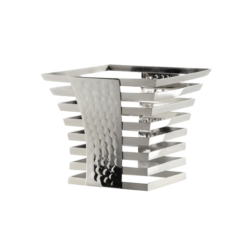[BF-120] Vague Stainless Steel Hammered Shelf 24 x 24 x H23 cm (T2 mm)