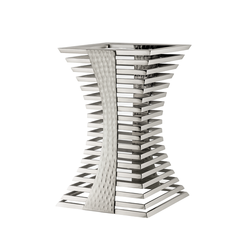 [BF-122] Vague Stainless Steel Hammered Shelf 24 x 24 x H47 cm (T2 mm)