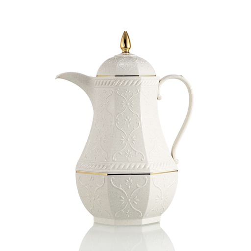 [RS-52886] Rose Coffee Vacuum Flask 1 Liter Dotted White / RS-624-10-CF-A27