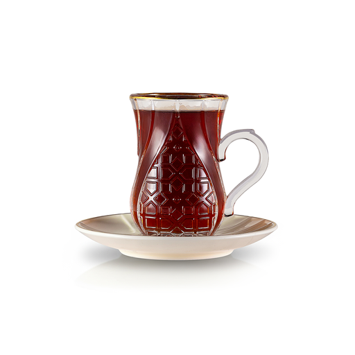 [RP-83034] 288-TEA-A01 / Rose 12 Pcs Tea Cups And Saucers (6+6)