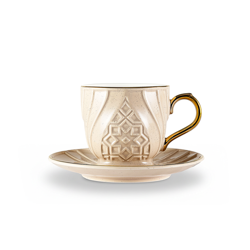 [RP-83042] 288-MLK-A15 / Rose 12 Pcs Milk Cups And Saucers (6+6)