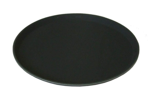 [13-008BK] Vague Non Slip Plastic Slip Tray Oval Black 56 cm x 68 cm