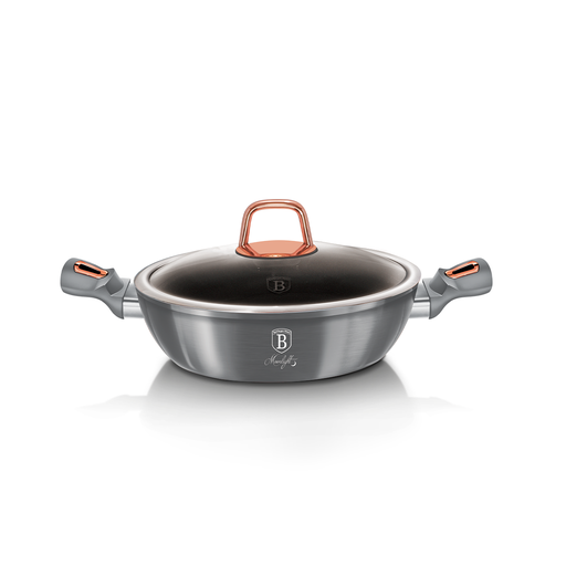 [BH-140] Berlinger Haus Shallow Pot with Lid 28 cm Moonlight Collection / BH/6014