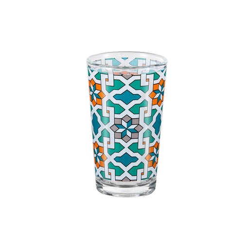 [04-593] Vague Moroccan Geometric Garden 6 Pcs Tea Glass Set 120 ml