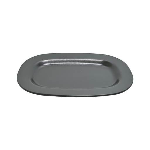 [36-592] Vague Black Melamine Rectangle Oval Plate 16"