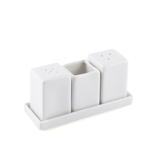 [08-1300] Porceletta Ivory Porcelain Salt & Pepper