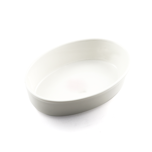[08-133] Porceletta Ivory Porcelain Oval Deep Plate 25 cm / 10"
