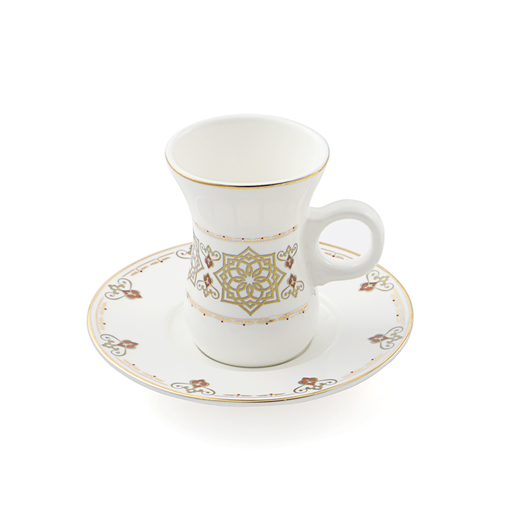 [08-1426] Porceletta Ivory Porcelain Belly Tea Cup & saucer Set