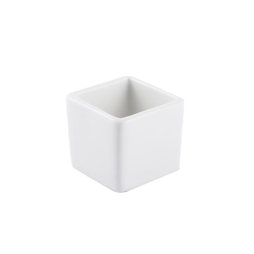 [08-1447] Porceletta Ivory Porcelain Square Bowl 5.4 cm