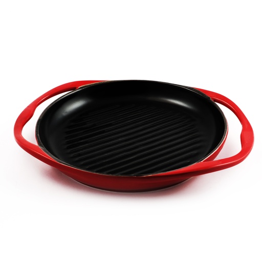 [08-1524] Porceletta Ivory Porcelain Baking Round Dish with handle