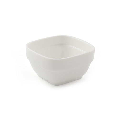 [08-1551] Porceletta Ivory Porcelain Square Stackable Mezza Bowl