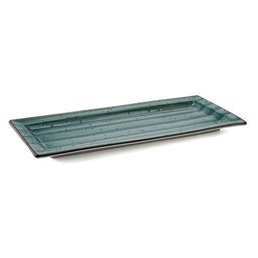 [08-1560DG] Porceletta Green Color Glazed Porcelain Rectangular Plate 29 cm / 12"