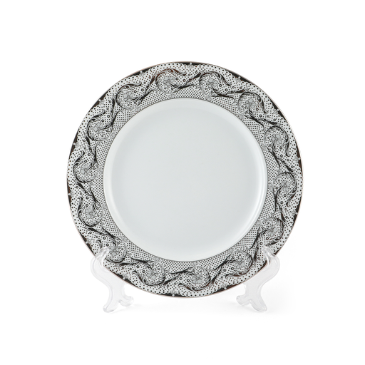 [08-1571/BP] Porceletta B&B Plate Vip 6" Silver Design
