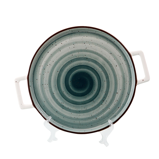 [08-1585DG] Porceletta Green Color Glazed Porcelain green Pizza Plate 32 cm / 12"