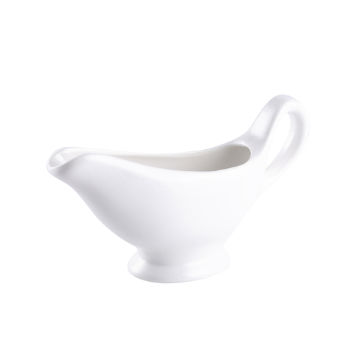 [08-160] Porceletta Ivory Porcelain Sauce Boat 6"