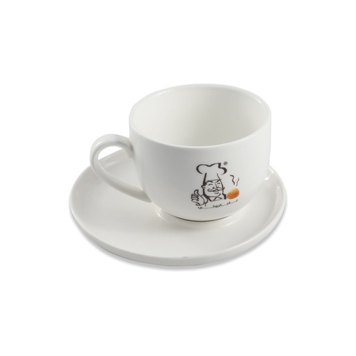[08-199] Porceletta Ivory Porcelain Papparoti Esspresso Cup 80 ml 2 Logo