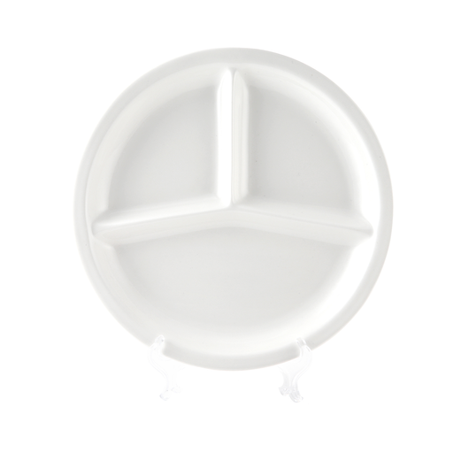 [08-207] Porceletta Ivory Porcelain Divider Plate 9.5"