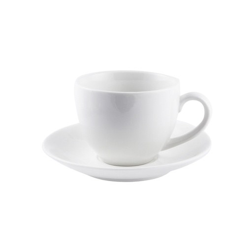 [08-208] Porceletta Ivory Porcelain Cappuccino Cup & Saucer 230 ml